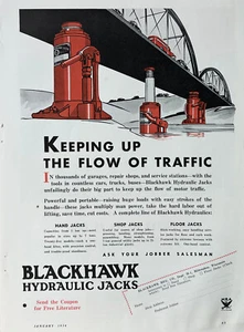 1934 Ad Blackhawk Mfg Co Milwaukee WI Hydraulic Jacks - Picture 1 of 1
