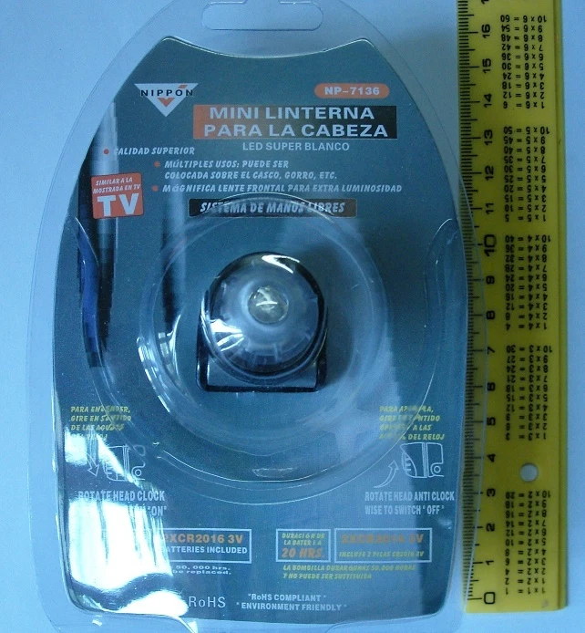LINTERNA MINI LED PARA LA CABEZA - MANOS LIBRES  - Imagen 1 de 2