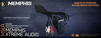 NEW Memphis Audio MXAUSBA Rocker Switch Sized AUX & USB Port
