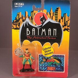 ERTL Robin Diecast Metal Figure 1993 Batman The Animated Series Collect Sticker