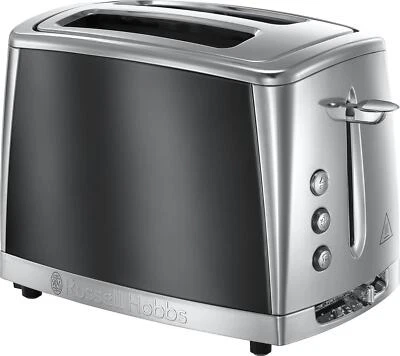 Russell Hobbs Luna Grey 2 Slice Toaster - Image 1 of 4