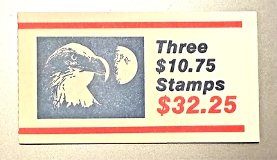 US Sc #2122a MNH Booklet of 3 $10.75 Express Mail Eagle & Moon Stamps Unexploded - Image 1 of 2