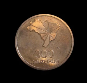 Brasil 300 Cruzeiros 1972 Prova latón sin circular km Pr7 #8134# - Imagen 1 de 3