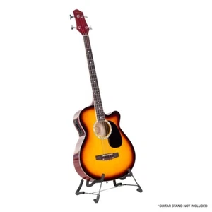 Karrera 43 Inch Acoustic Bass Guitar Natural Wood 4 String 4 Band Sunburst - Picture 1 of 7