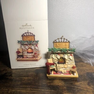 Hallmark 2007 Keepsake A Quiet Moment Fireplace Scene Christmas Ornament - Picture 1 of 9