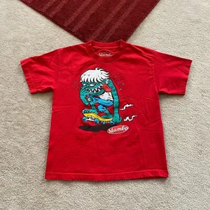Mambo Australia Tee Boys Kids L Monster Skater Small Dog Farting Music Note AR - Picture 1 of 12