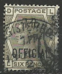 Estampillas británicas: 1882-5 6d gris p.18 Victoria, Inland Revenue - Imagen 1 de 1