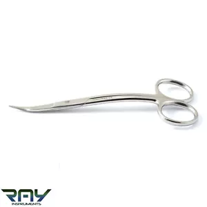 Tijeras dentales Goldman Fox tijera de 5"" tejido quirúrgico doble curva tijeras de goma laboratorio veterinario - Imagen 1 de 2