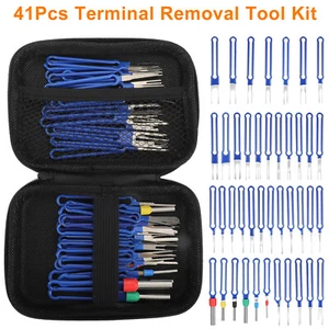 Kit de extracción de conector eyector de terminal de herramienta extractora de clavijas 41x con bolsa protectora - Imagen 1 de 7