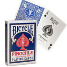 BICYCLE PINOCHLE PLAYING CARDS DECK MADE IN USA RED BLUE STANDARD INDEX USPCC 