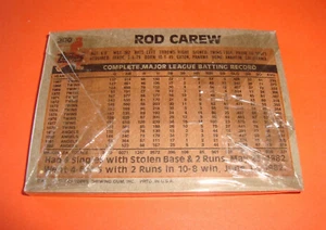 1983 TOPPS #200 ROD CAREW back GROCERY rack CELLO SEALED Unopened ANGELS - Picture 1 of 3
