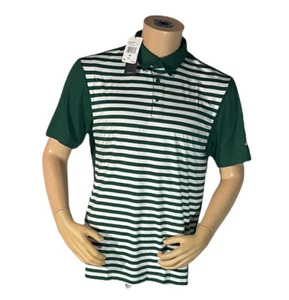 New Adidas Ultimate 365 Golf Polo Shirt Striped Green White Men's Large $65 - Picture 1 of 8