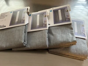 Room Essentials Room Darkening Curtain - Gray - 42"x84”  New 4 Panels Rod Pocket - Picture 1 of 10