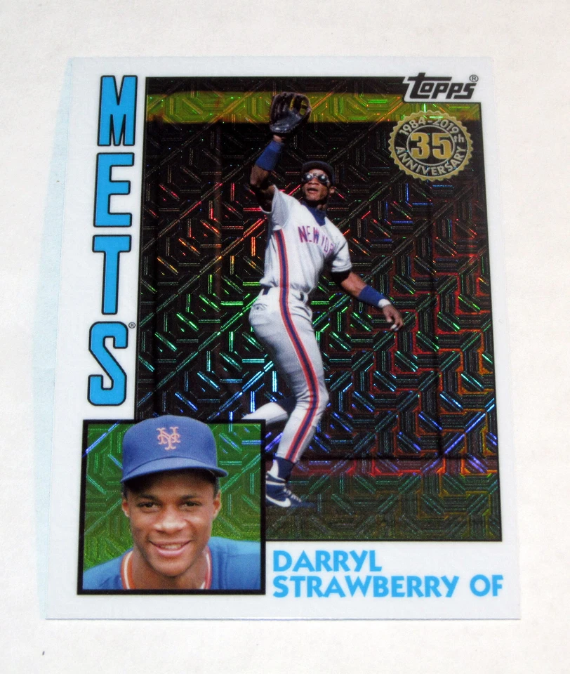 2019 Topps Silver Pack Mojo Refractor 30 Darryl Strawberry  Mets - Image 1 of 1