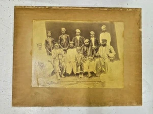 OLD VINTAGE RARE INDIAN MARWAR KING BLACK & WHITE LITHO PHOTO ON CARDBOARD - Picture 1 of 11