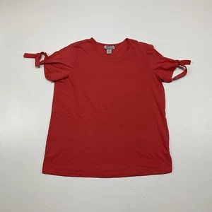 Anthony Richardson Womens Size XL Short Sleeve Shirt Arm Slit Bow Accent  - Picture 1 of 11