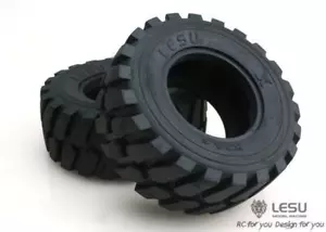 LESU 110MM Diameter 45MM Height Wheel Rubber Tyres 1/15 Scale Loader Car Model - Picture 1 of 6