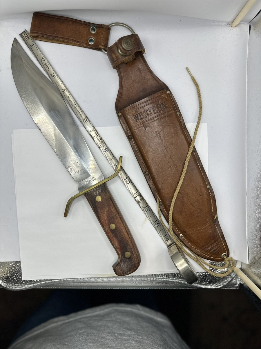 Stainless Steel Blade Wood Handle Bowie Collectible Vintage Stainless Steel Blade Wood Handle Bowie Collectible Vintage