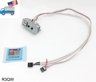 Desktop PC Front Panel Dual USB,Audio (Mic Headphone) Ports w/ Connector Cables - Image 1 of 4