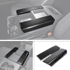 Para Toyota Tundra 2022-2025 Fibra de Carbono ABS Apoyabrazos Central Caja Panel Cubierta Borde - Imagen 1 de 10