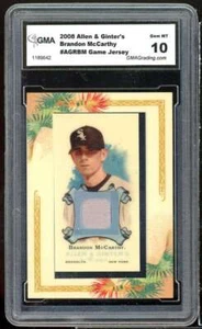 Brandon McCarthy Card 2008 Allen n Ginter's Game Jersey #AGRBM GMA 10 GEM MT - Picture 1 of 2