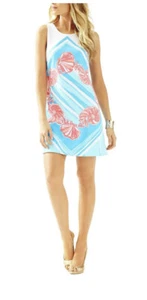 Lilly Pulitzer Callie for the Shell of it Pool blau Muscheldruck XL - Bild 1 von 10