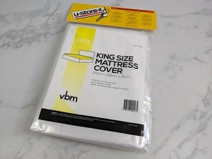 King Size Plastic Mattress Cover for Storage Renovations Dustproof NEW - Picture 1 of 3