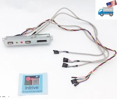 Front I/O Panel USB, Audio, Mikrofon, SD-Medienkartenleser Anschlüsse für Computer PC - Bild 1 von 4