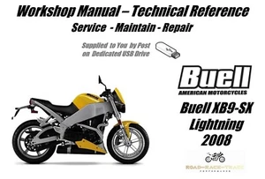 Buell XB9SX Lightning Service Repair Workshop Manual USB 2008 - Imagen 1 de 21