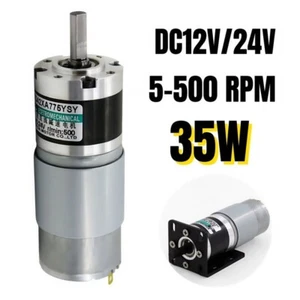 DC 12V 24V Planetary Reduction Motor 5-500rpm Large Torque Gear Motor 35W New - Picture 1 of 12