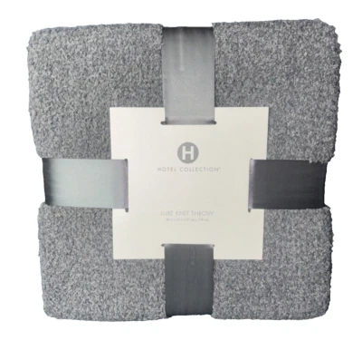 Chenilla elástica tejida de lujo Hotel Collection carbón/gris 50" x 70" $130 Foto 1 de 4