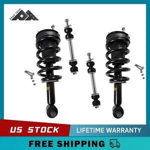 Front 2x Struts +2x Sway Bars for GMC Sierra 1500 Chevy Silverado 1500 2007-2013 - Picture 1 of 6