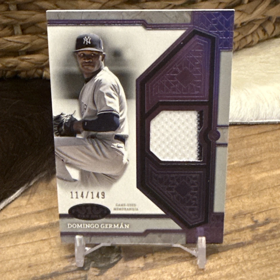 2024 Topps Tier One Relics Purple Foil Domingo German GAME-USED JERSEY  /149 - Image 1 of 4