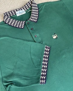 Camisa polo de golf Masters vintage para hombre XL algodón Lisle verde pickering - Imagen 1 de 11