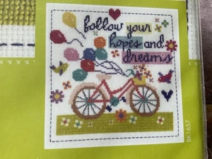 DMC Cross Stitch Kit - FOLLOW YOUR HOPES AND DREAMS Brand New - Picture 1 of 4