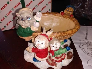 Cuenco de vacaciones vintage Not Totally Nuts House of Lloyd con cascanueces Navidad - Imagen 1 de 3