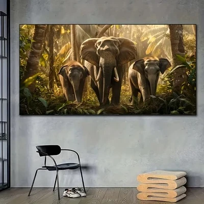 Elephant Canvas Print Art Canvas Wall Art Poster Canvas Painting Home Decor Art - Image 1 of 2