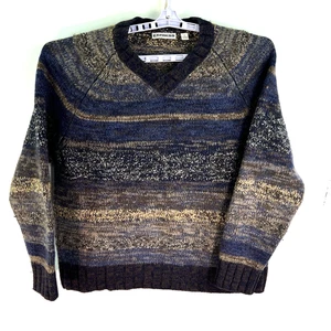 Express Lambs Wool Blend Striped Sweater Mens Size XL Soft Stretch - Picture 1 of 9