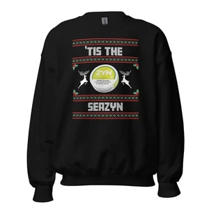 Ugly Christmas Sweater Tis The Seazyn Funny Holiday Sweatshirt Gift Present - Picture 1 of 6
