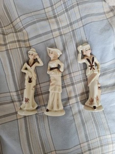 3 x Vintage Porzellan Elegant Damen - Bild 1 von 3