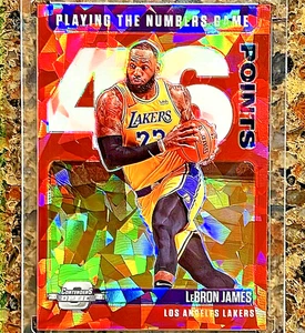 LEBRON JAMES 2020-21 PANINI CONTENDERS OPTIC PLAYING THE NUMBERS 46 POINTS PRIZM - Picture 1 of 6