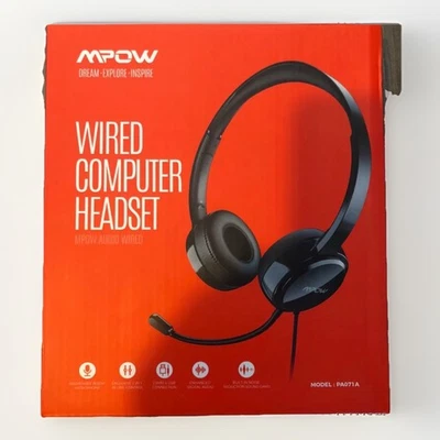 Auriculares USB Mpow HC6 con micrófono - 3,5 mm, control de silencio, centro de llamadas, Skype Foto 1 de 4