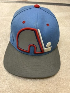 Quebec Nordiques Hat Cap Snap Back Mens One Size Blue Gray NHL Hockey Throwback - Picture 1 of 11