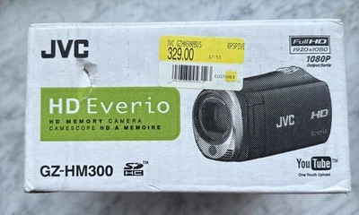 NEW JVC HD Everio GZ-HM300BU 20x Zoom Camcorder GZ-HM300BUSM Open Box - Image 1 of 4