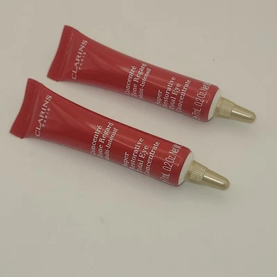 2 件 Clarins Super Restorative 全效眼霜 7 毫升 0.2 盎司旅行装 — 第 1/4 张图片