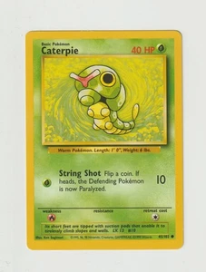 Caterpie Pokemon TCG Base Set Card 45/102 Wizards of the Coast WoTC - Picture 1 of 3