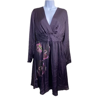 ALTUZARRA x Target Orchid Dress Purple Floral women size 8 Faux Wrap Party Event - Image 1 of 4