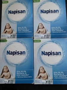 4 x Napisan Non Biological Laundry Stain Remover 800g Brightens Whites - Picture 1 of 1