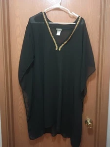 Tommy Bahama black with gold accent swimsuit cover women's size XL - Picture 1 of 1
