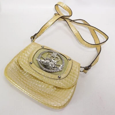 Bolso Bandolera Kathy Van Zeeland Mujer S Amarillo Imitación Cuero Cocodrilo Cartera Bolso Foto 1 de 4